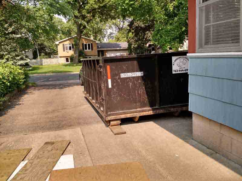 Dumpster arrives