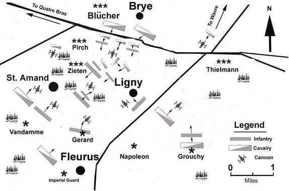 Map of Ligny