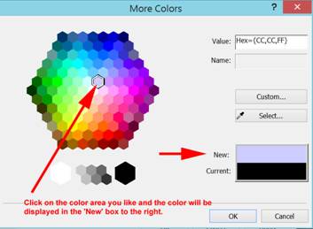 Background color select