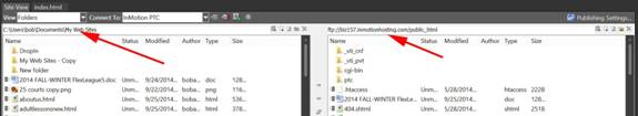 FTP folder view